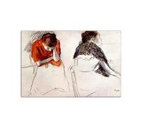 Artopweb CrystalArt 53 x 80 cm Plexiglass Picture with Shiny Glass Effect Light Ready to Hang Home Art Decoration Italian Design Eco-Friendly - Two Women Seated by Degas Edgar