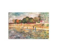 Artopweb CrystalArt 53 x 80 cm Plexiglass Picture with Shiny Glass Effect Light Ready to Hang Home Art Decoration Italian Design Eco-Friendly - Van Gogh Vincent River Bank