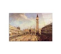 Artopweb CrystalArt 53 x 80 cm Plexiglass Picture with Shiny Glass Effect Light Ready to Hang Home Art Decoration Italian Design Eco-Friendly - Piazza San Marco di Canaletto