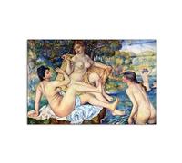 Artopweb CrystalArt 53 x 80 cm Plexiglass Picture with Shiny Glass Effect Light Ready to Hang Home Art Decoration Italian Design Eco-Friendly - The Large Bathers by Renoir Pierre-Auguste