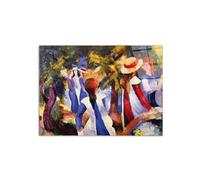 Artopweb CrystalArt 58 x 78 cm Plexiglass Picture with Shiny Glass Effect Light Ready to Hang Home Art Decoration Italian Design Eco-Friendly - Girls in the Open by Macke August