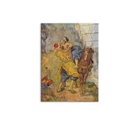 Artopweb CrystalArt 78 x 58 cm Plexiglass Picture with Shiny Glass Effect Light Ready to Hang Home Art Decoration Italian Design Eco-Friendly - Homage to Van Gogh - The Good Samaritan