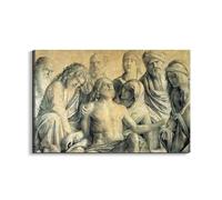 Artopweb EarthArt Materic 53 x 80 cm 3D Material Painting Light Brush Effect Ready to Hang Home Art Decoration Italian Design Eco-Friendly - Mourning the Dead Christ by Bellini Giovanni
