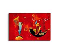 Artopweb EarthArt Materic 53 x 80 cm 3D Material Painting Light Brush Effect Ready to Hang Home Art Decoration Italian Design Eco-Friendly - With and Against by Vassily Kandinsky