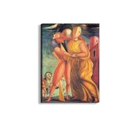 Artopweb EarthArt Materic 78 x 58 cm 3D Material Painting Light Brush Effect Ready to Hang Home Art Decoration Italian Design Eco-Friendly - Homage to Giorgio - Hector And Andromache