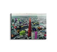 Artopweb EarthArt Total Gloss 58 x 78 cm Light Mirror Gloss Picture Ready to Hang Home Art Decoration Italian Design Eco-Friendly - London, Colour by Art Studio