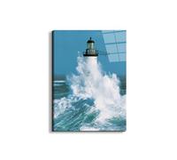 Artopweb EarthArt Total Gloss 78 x 58 cm Light Mirror Gloss Picture Ready to Hang Home Art Decoration Italian Design Eco-Friendly - Lighthouse III by Art Studio