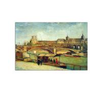 Artopweb MetalArt Materic 53 × 80 cm 3D Textured Painting Rugged Brush Effect Ready to Hang Home Art Decoration Italian Design Eco-Friendly - Bologne by Van Gogh Vincent