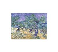 Artopweb MetalArt Materic 58 × 78 cm 3D Material Painting Rugged Brush Effect Ready to Hang Home Art Decoration Italian Design Eco-Friendly - Homage to Van Gogh - Olive Grove