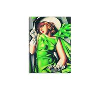 Artopweb MetalArt Materic 78 × 58 cm 3D Material Painting Rugged Brush Effect Ready to Hang Home Art Decoration Italian Design Eco-Friendly - Homage to Tamara - Young Girl in the Wind