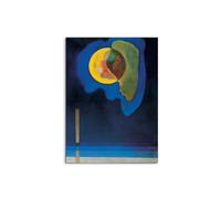 Artopweb MetalArt Materic 78 × 58 cm 3D Material Painting Rugged Brush Effect Ready to Hang Home Art Decoration Italian Design Eco-Friendly - Homage to Kandinsky - Yellow Circle