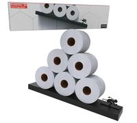 Toilet Paper Holder - Avalanche Ski - Bath Decor - Tilted Toilet Paper Rack - Bathroom Accessories - Black Toilet Paper Storage - Unique Tissue Paper Rolls Storage