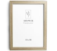 Artower® 13x18cm Oak Wooden Photo Frame for 13 x 18 cm Print | 13x18 Picture Frame for Family Photos Certificates Posters | 5x7 inch Wall Frame for Small Collages and Living Room Décor