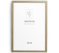 Artower® 20x30cm Oak Wooden Photo Frame for 20 x 30 cm Print | 20x30 Picture Frame for Family Photos Certificates Posters | 8x12 inch Wall Frame for Large Collages and Living Room Décor