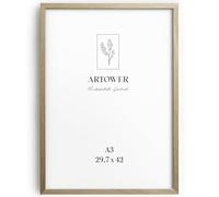 Artower® A3 Oak Wooden Photo Frame for DIN A3 30 x 42 cm Print | 29,7 x 42 Picture Frame for Family Photos Certificates Posters | a 3 Wall Frame for Large Collages and Living Room Décor