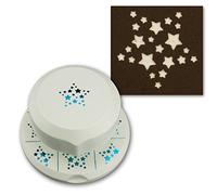 Artoz flying punch I star with many little stars I freely positionable hole punch for card-making I Christmas Advent invitations, greeting cards