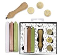 Artoz Seal Set General, Petschaft with 3 Different Designs and 3 x Sealing Wax -