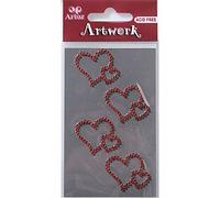 ARTOZ 'Sticker Art Work Double Hearts Krist. Red Rot Wie die Liebe