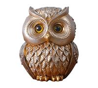 Artpaul Owl Decorations for Home Small Owl Decor Figurines Shelf Decor Home Office Living Room Decorations Birthday Gifts (Gold)