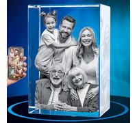 ArtPix 3D Crystal Photo, 3D Laser Etched Picture, Engraved Rectangle Crystal, Personalized Memorial Birthday Gifts for Mom, Dad, Men, Women, Customized Anniversary Couples Gifts for Wife, Husband