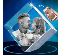 ArtPix 3D Crystal Photo Personalized Gifts For Father Day With Your Own Photo for Mom Him Her Dad 3D Laser Etched Picture Engraved Crystal Customized Memorial Anniversary Couples Gifts