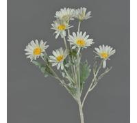 artplants.de Artificial daisy LEONIA, white, 24"/60cm, Ø2"/5cm