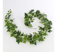 artplants.de Artificial ivy garland ELENA, white-green, 6ft/180cm