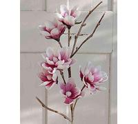 artplants.de Artificial magnolia BIRGITTA, light pink-white, 4ft/110cm - Fake flower - Plastic flower