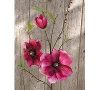 artplants.de Artificial magnolia spray FINAH, pink, 31"/80cm - Artificial flower - Plastic flower