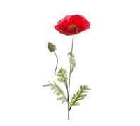 artplants.de Artificial Poppy spray, red, 28"/70cm - Silk poppy/Artificial flower