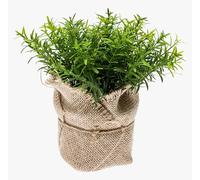 artplants.de Artificial Thyme VITUS, green, 7"/18cm | in a jute bag - Artificial kitchen herb/Fake plant