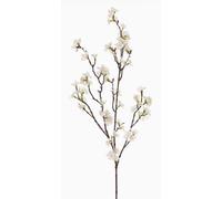 artplants.de Decorative cherry blossom spray ARIELLE, white, 3ft/95cm | with flowers - Silk spray/Artificial flower branch