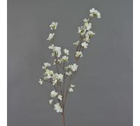 artplants.de Decorative cherry blossom spray ARIELLE with flowers, white, 3ft/95cm - Silk spray/Artificial flower branch