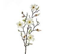 artplants.de Decorative Magnolia spray LILO, 4 blooms, buds, cream - white, 30"/75cm - Silk flower magnolia/Artificial flower
