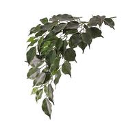 artplants.de Fake Ficus foliage spray YUGI, hardly inflammable, 30"/75cm - Artificial twig/False ficus branch