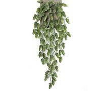artplants.de Fake hops hanging plant VANIR on spike, green, 28"/70cm - Artificial plants/Plastic hops plant