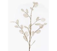 artplants.de Fake lunaria branch BUELNA, cream, 105cm | Faux leaf spray/Artificial honesty plant