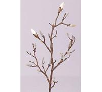 artplants.de Fake magnolia spray ASANI, white, 28"/70cm - Artificial flowers/False magnolia flower