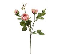 artplants.de Fake rose spray SYLVANA, light pink, 24"/60cm - Artificial twig/False rose branch