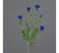 artplants.de Silk cornflower ORTIGO, blue, 60cm - Faux cornflower/Artificial flower stem