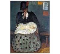 ArtPlaza Munch Edvard-Inheritance Decorative Panel, Wood, Multi-Colour, 60 x 1.8 x 80 cm