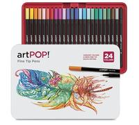 artPOP! Fineliner Pens - Set of 24 24 Vibrant Colors 0.4 mm fine line Quick-Drying, Water-Based Ink Comfortable to Hold