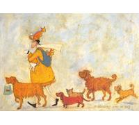 ArtPress Sam Toft Single Blank Greeting Card, A gingery sort of day (17x 12cm)