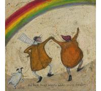 ArtPress Sam Toft Single Blank Greeting Card, The best things happen when you're dancing (15 x 15cm)