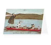 ArtPress Sam Toft Woofing Along on the River Art Greeting Card