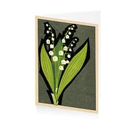ArtPress Vintage Matchbox Lily of the Valley Sympathy Greeting Card (12 x 17 cm)