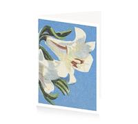ArtPress Vintage Matchbox Lily, Sympathy Greeting Card, 17cm x 12cm