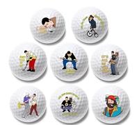 Artpreti 4 Pcs Funny Golf Balls for Birthday, Novelty Golfer Gift for Dad Coworkers Golfers Golf Lovers