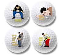 Artpreti 4 Pcs Funny Golf Balls for Birthday, Novelty Golfer Gift for Dad Coworkers Golfers Golf Lovers