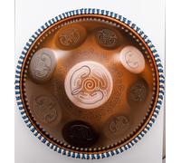 ArtQuint Celtic B Steel Tongue Drum Hang Pan Rain Drums 440Hz Percussion Instrument 9 Notes Premium Steel Drum Gold Ravvast Orion Frogdrum